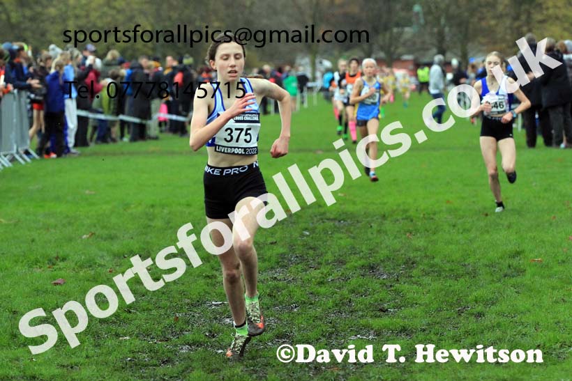 Girls Under-13s, 2022 British Athletics Cross Challenge, Sefton Park, Liverpool.  Photo: David T. Hewitson/Sports for All Pics